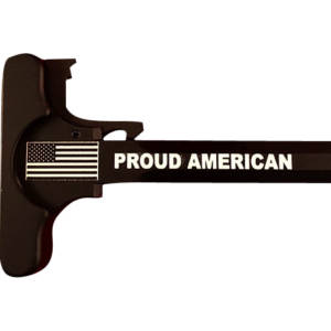 AR-15 Laser Engraved Charging Handle –Proud American