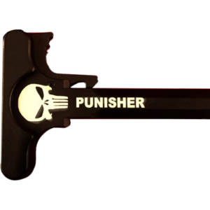 AR-15 Laser Engraved Charging Handle – Punisher