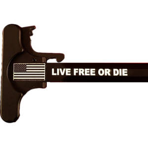 AR-15 Laser Engraved Charging Handle –Live Free Or Die