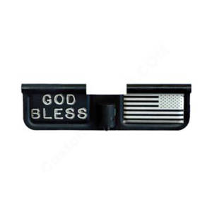 AR-15 Ejection Port Laser Engraved - God Bless US Flag