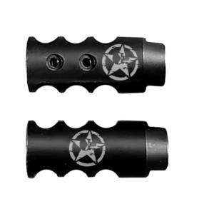 .223/5.56/.22LR Competition Muzzle Brake 1/2x28 TPI - Punisher Skull Star