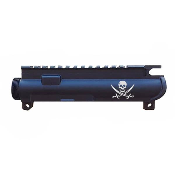 AR-15 UPPER RECEIVER ENGRAVED- Pirate Flag