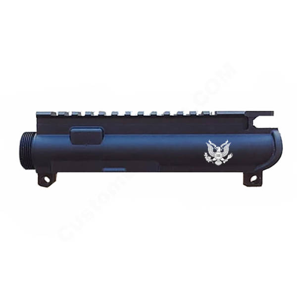 AR-15 UPPER RECEIVER ENGRAVED- Three percenter eagle