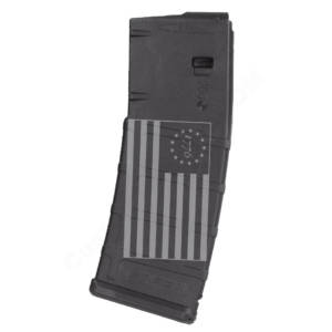 AR15 Magazine Magpul Pmag 30rd laser engraved - 1776 Flag