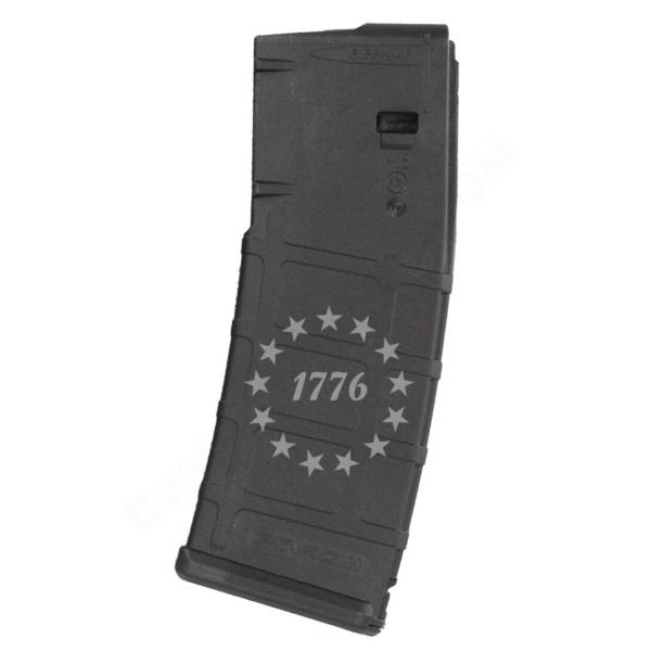 AR15 Magazine Magpul Pmag 30rd laser engraved - 1776 Star