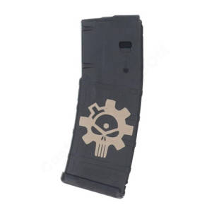 AR15 Magazine Magpul Pmag 30rd laser engraved - Gear Punisher Skull