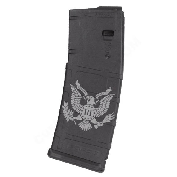 AR15 Magazine Magpul Pmag 30rd laser engraved - Three percenter eagle