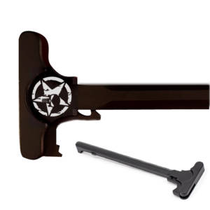 AR-15 Laser Engraved Charging Handle - Punisher skull Star