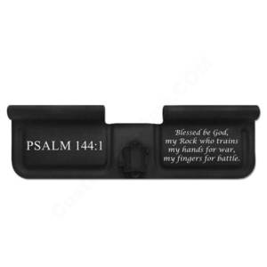 AR-15 Ejection Port Laser Engraved - PSALM 144:1