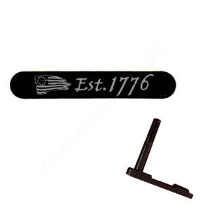 AR-15 Magazine Catch Laser Engraved - est 1776 waving flag