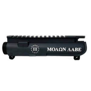 AR-15 UPPER RECEIVER ENGRAVED- MOLON LABE Three Percenters