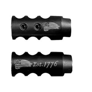 .223/5.56/.22LR Competition Muzzle Brake 1/2×28 Pitch Engraved - est 1776