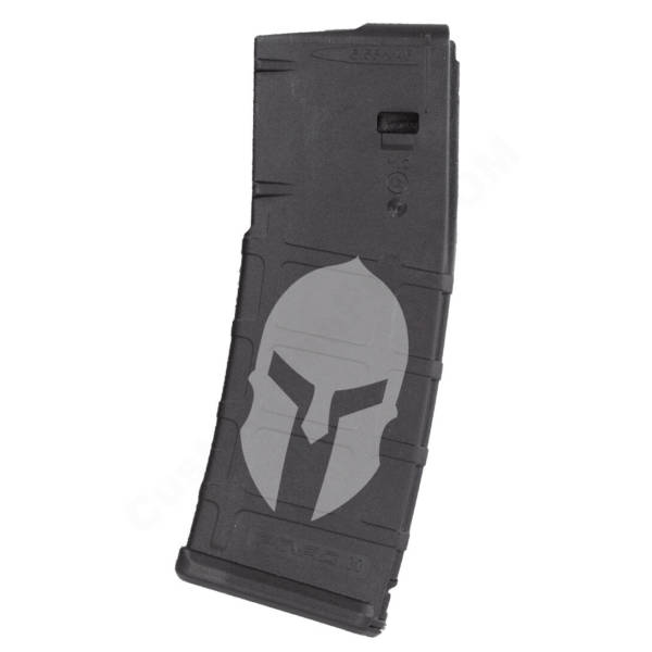 AR15 Magazine Magpul Pmag 30rd laser engraved - Molon Labe Helmet