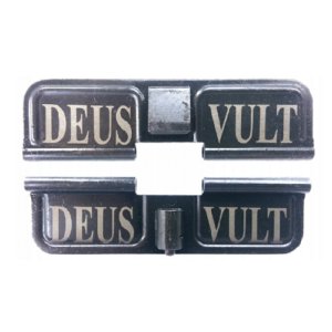 AR-15 Ejection Port Laser Engraved - DEUS VULT