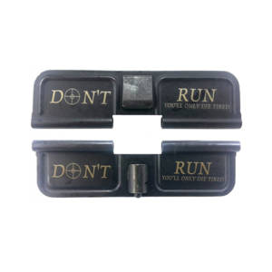 AR-15 Ejection Port Laser Engraved - Don't Run