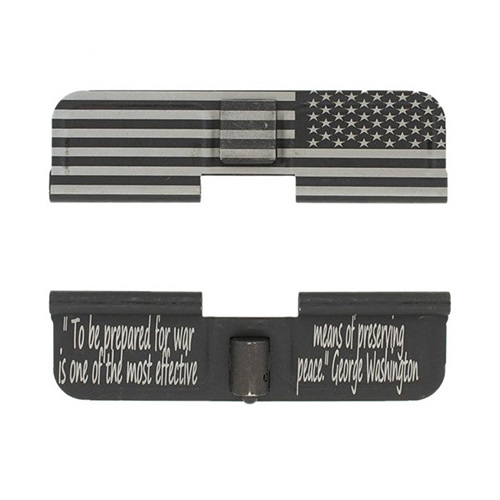 AR-15 Ejection Port Laser Engraved - US Flag To be prepared for war