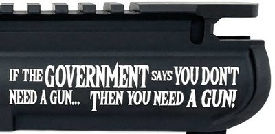 AR-15 UPPER RECEIVER ENGRAVED- YOU NEED A GUN!