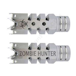 .223/5.56 1/2″X28 Shark Muzzle Brake Stainless Laser - Zombie Hunter