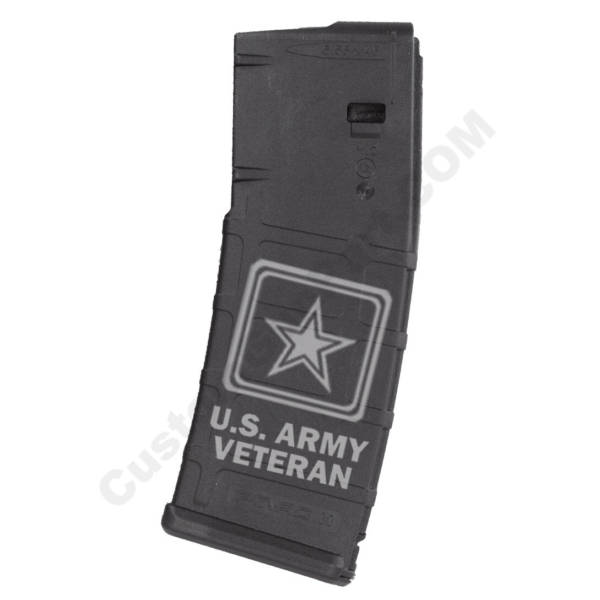 AR15 Magazine Magpul Pmag 30rd laser engraved - US Army Veteran