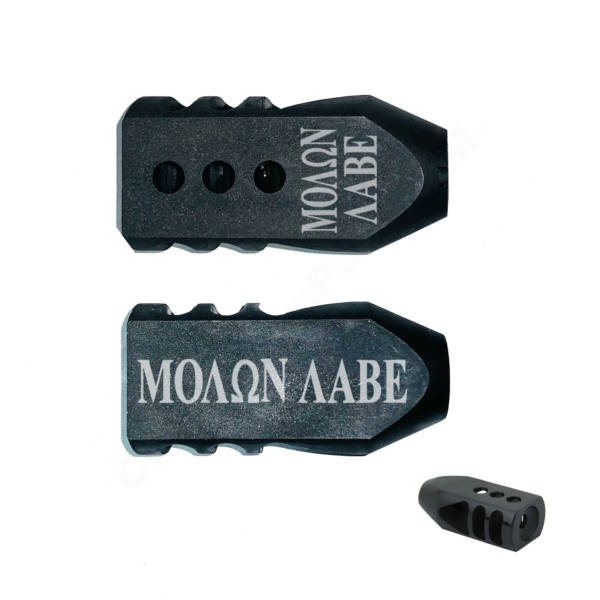 .223/5.56/.22LR Tanker Muzzle Brake 1/2x28 TPI - Molon Labe