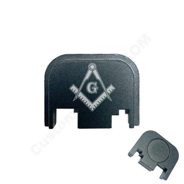 Glock Back Plate Laser Engraved - Free Mason