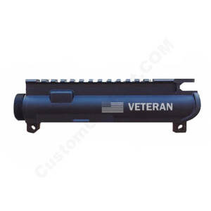 AR-15 UPPER RECEIVER ENGRAVED- US Flag Veteran